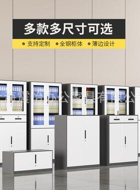 文件专用资档柜储物柜柜办料公凭证铁皮柜子案矮震怡-525柜套色文