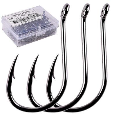 Aorace 100pcs/Box Fishing Hooks Iseama Circle Carp Eyed Fish