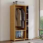 衣柜简易卧室家用布衣柜出租房儿童组合衣橱落地实木加厚现代简约