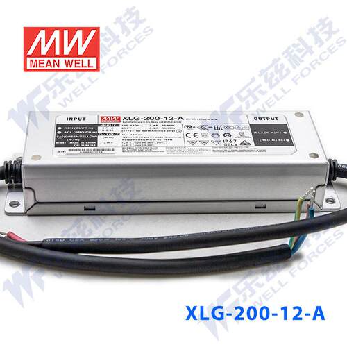 明纬200W LED电源XLG-200-L-AB恒功率1.05A可调142-285V智能调光