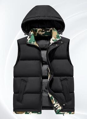 W 58559 Men's Camouflage Hooded Vest 连帽马甲