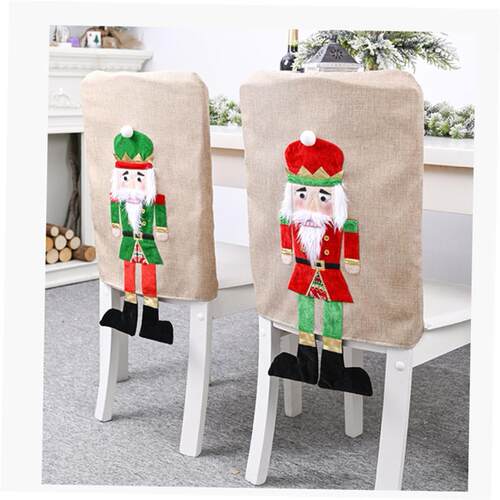 Christmas Decoration Walnut Soldier Bing Chair Cover Home