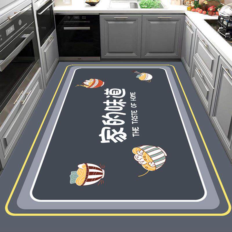 跨境厨房地垫吸水吸油门口满铺垫子家用防滑耐脏硅藻泥地垫
