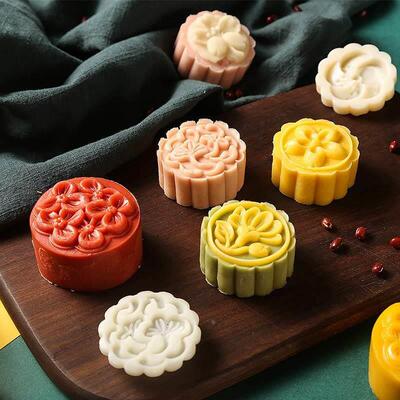 Mooncake Mold Hand Pressure Fondant Moon Cake Biscuits