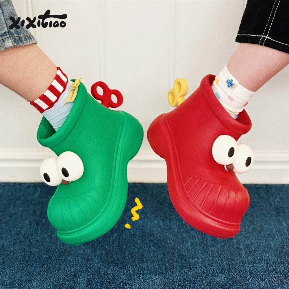 细细条 呆萌大眼睛雨鞋女可爱防水防滑夏季户外雨靴四季通用水鞋,居家日用,雨鞋/雨靴,淘宝优惠券,粉丝福利购,淘宝优惠卷