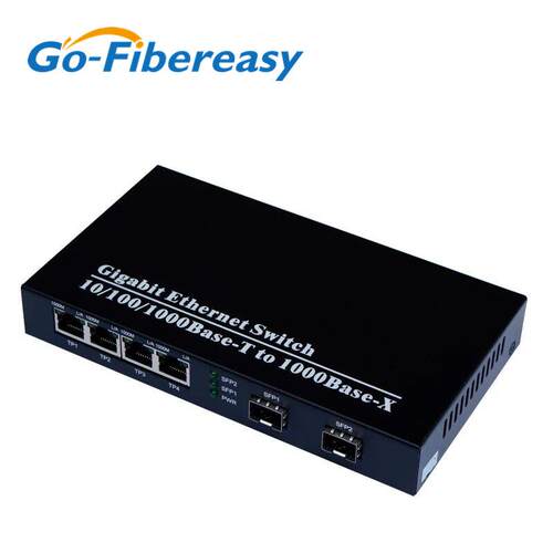 SFP2光4电收发器单多模可选SFP口光电转换器交换机高速传输