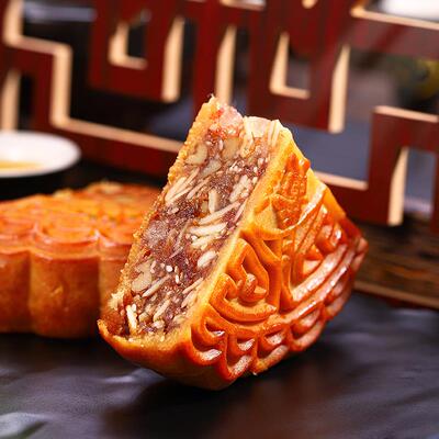黄家月1斤广式月饼五仁叉烧简装蛋黄莲蓉冰皮多口味礼盒广西合浦