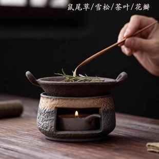 陶瓷熏香烤茶炉套组加热温茶炉茶叶提香炒茶器烘焙茶瓦片暖茶烤炉