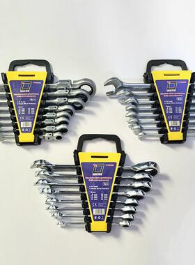 镜DKI面固定头棘轮扳手梅两用扳手套装开花手扳组梅套五金汽修工