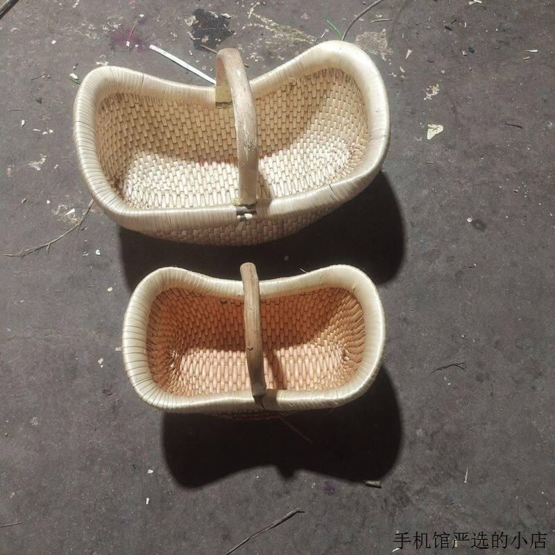 笸箩柳编簸箕手工手提筐家用收纳筐篮垸子筐休闲农场馒头筐椽子老