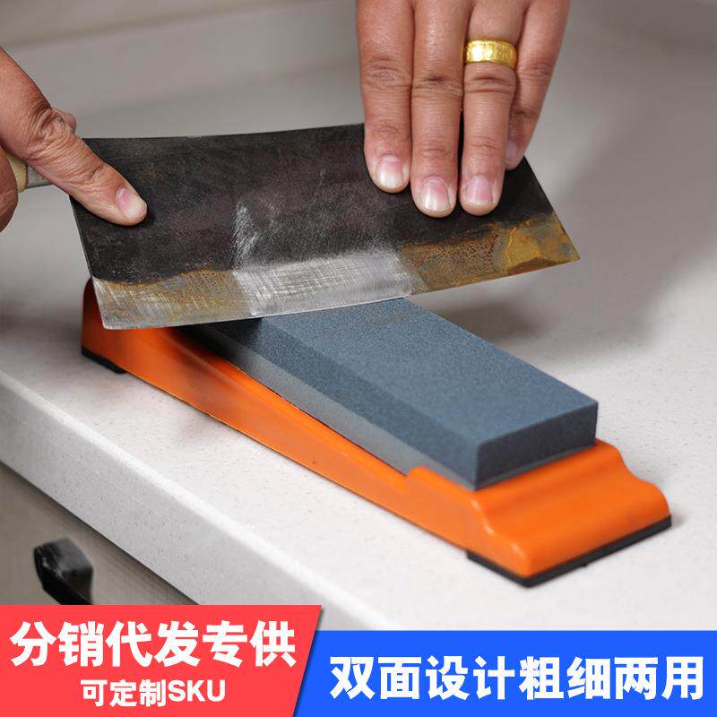 精品号双面粗细磨刀石 磨刀器家用菜刀开刃天然油石条磨石磨