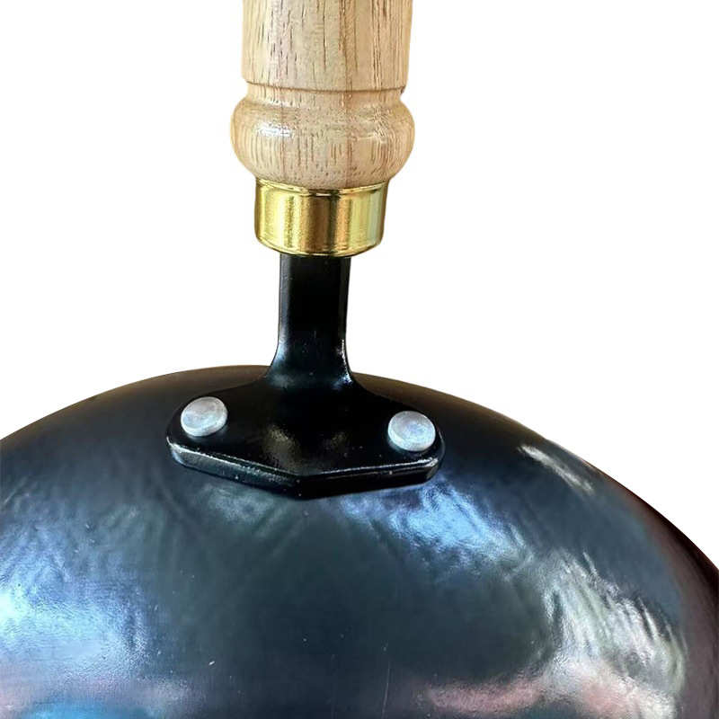 家用厨房大肚锅不粘铁锅炒菜炖汤24CM小炒锅手工锤纹不易粘炒锅