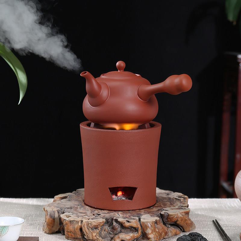 碳炉红泥小火炉橄榄炭围炉煮茶器木炭家用核桃炭潮州茶炉烧水炭炉