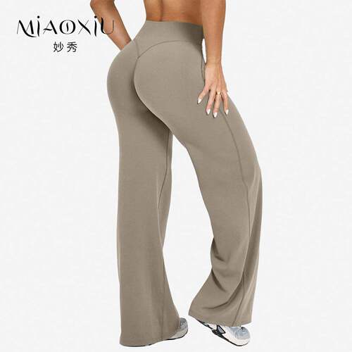 Womens Straight Leg Gym Yoga Pants Outdoor Running Sport