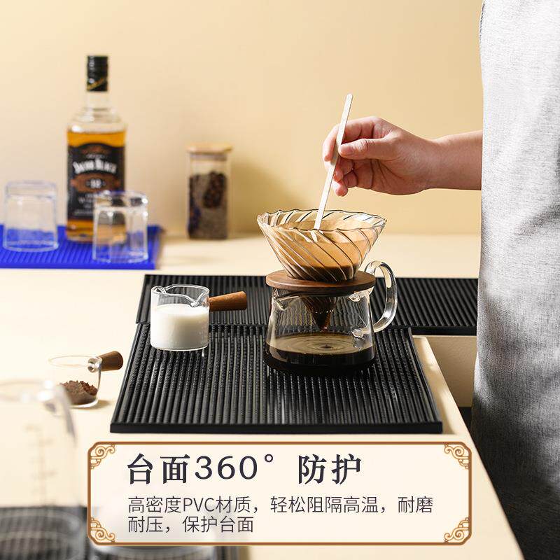 台垫杯沥水垫子防滑垫佐致（收酒吧垫杯酒垫pv吧c橡胶垫方形滤水图片