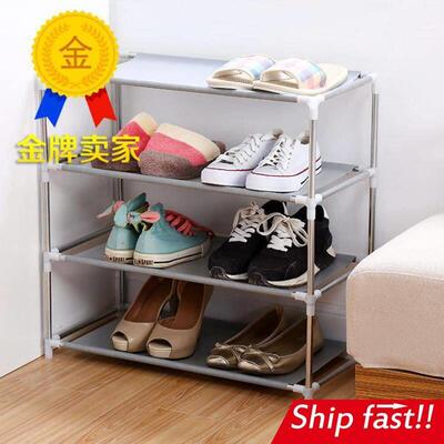 fold combination hanger shoe rack frame storage organizer