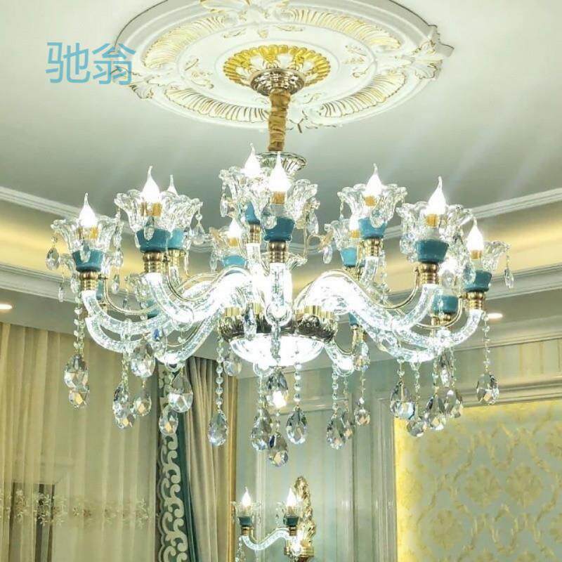 客厅灯e灯餐厅灯家用灯臂卧室灯大气高挡T5豪华发光欧式水晶吊灯