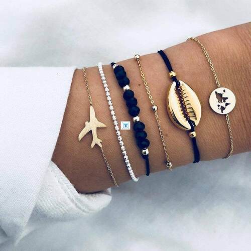 30 Styles Bohemian Bracelet Set For women Shell Star Map