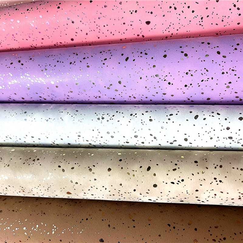 面料流星雨工艺品皮革箱包羊材小雨点巴鞋仿皮装饰0pu8mm烫金.