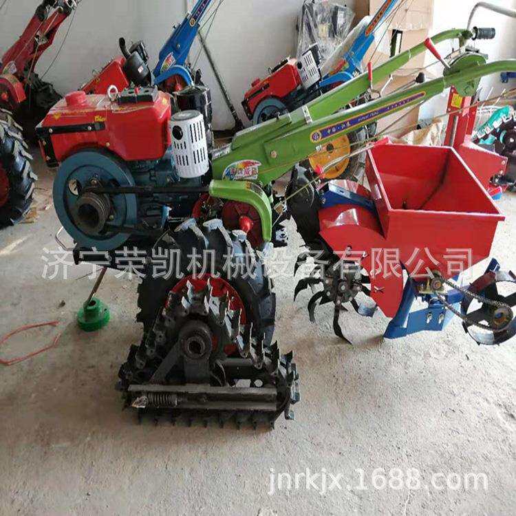 小型起垄犁田旋耕微耕机农用柴油耕地履带型微耕机履带手扶车图