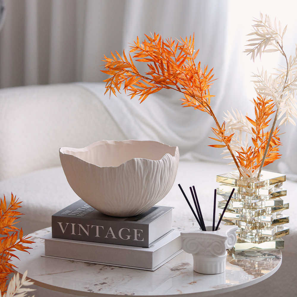 现代北欧极简物语果盘白色树脂果盘摆件家居样板房软装装饰品摆设,家居饰品,果盘/果篓,淘宝优惠券,粉丝福利购,淘宝优惠卷