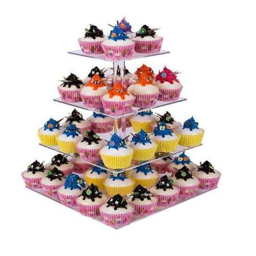 3层4层5层方形亚克力纸杯蛋糕架 婚礼party甜品摆放架 Cake Stand