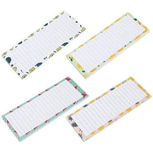 4 Pcs Magnetic Message Board Fridge Notepad Grocery List