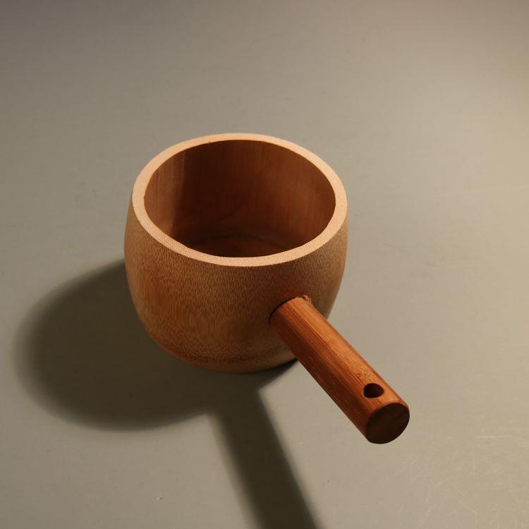 竹根长柄茶勺竹制酒提子水勺日式分茶勺浇花水瓢酒勺器打酒器