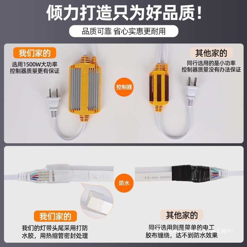 LED灯带条自粘跑马流光流水霓虹rgb幻彩七彩渐变色氛围户外商用