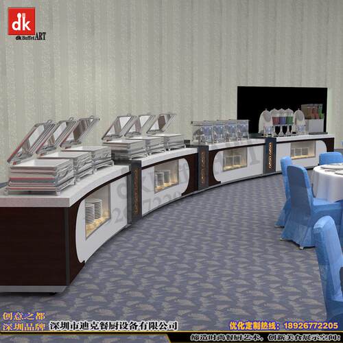 自助餐厅取餐台效果图位食堂自助餐台尺寸设计酒店布菲取餐台