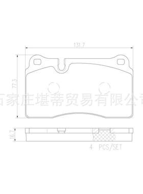 brembo布雷博陶瓷刹车片刹车皮前片P85116N 适用大众途锐3.0T