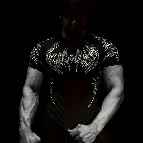 Men's Compression Gym T-Shirt Short-Sleeve Muscle-Fit