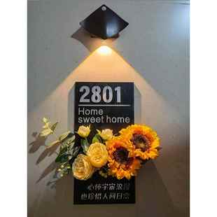 入户门牌感应灯店铺门头口氛围自动免走线射灯玄关充电洗墙灯室内