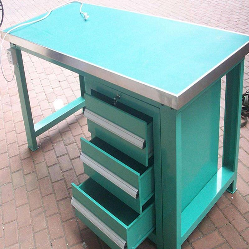 苏州防静电钢制工作台车间电子厂重型钳工台移动带抽屉维修操作台