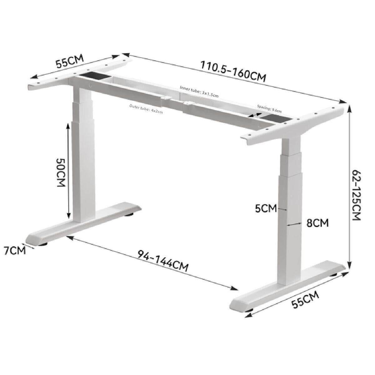 电动可调桌腿桌架支架桌腿电脑桌自动学习桌腿工作台双电机单电机