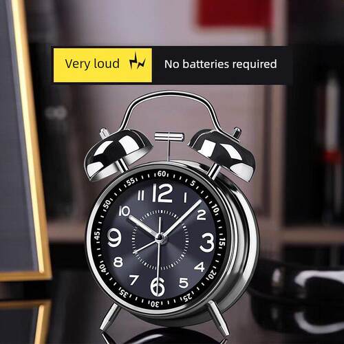 日本精工新款闹钟学生老人专用起床床头卧室静音充电机械时钟
