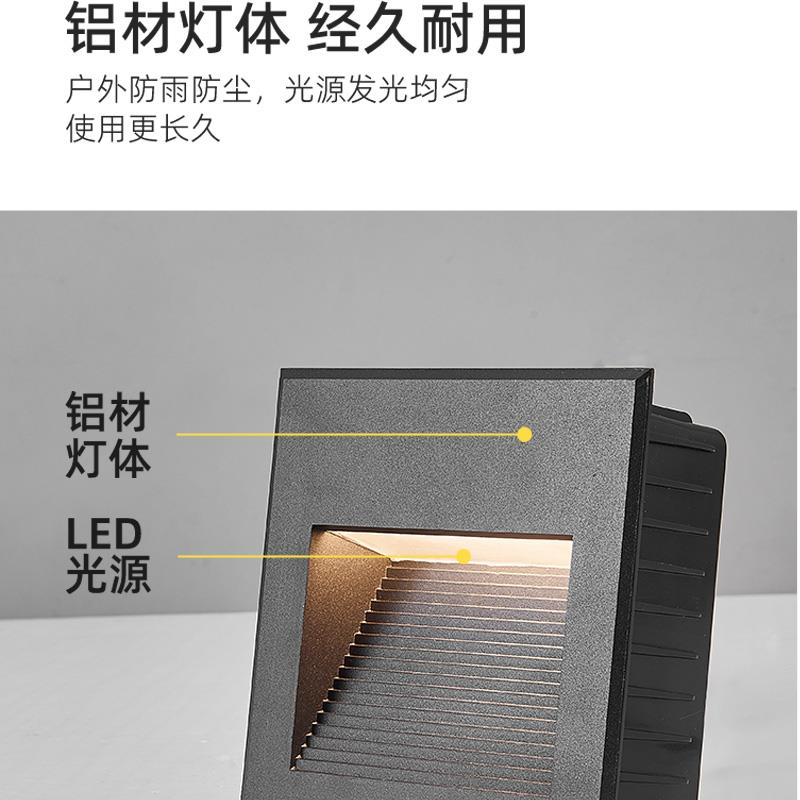 ?台灯户外地脚灯踏步水灯室防外感应夜灯墙角灯阶梯步灯嵌HLS2024
