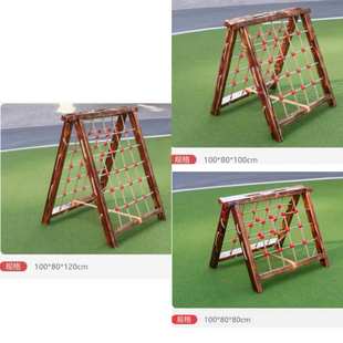 幼儿园儿童感统运动器材攀爬架黄花梨木平衡木梅花桩走墩景观树墩