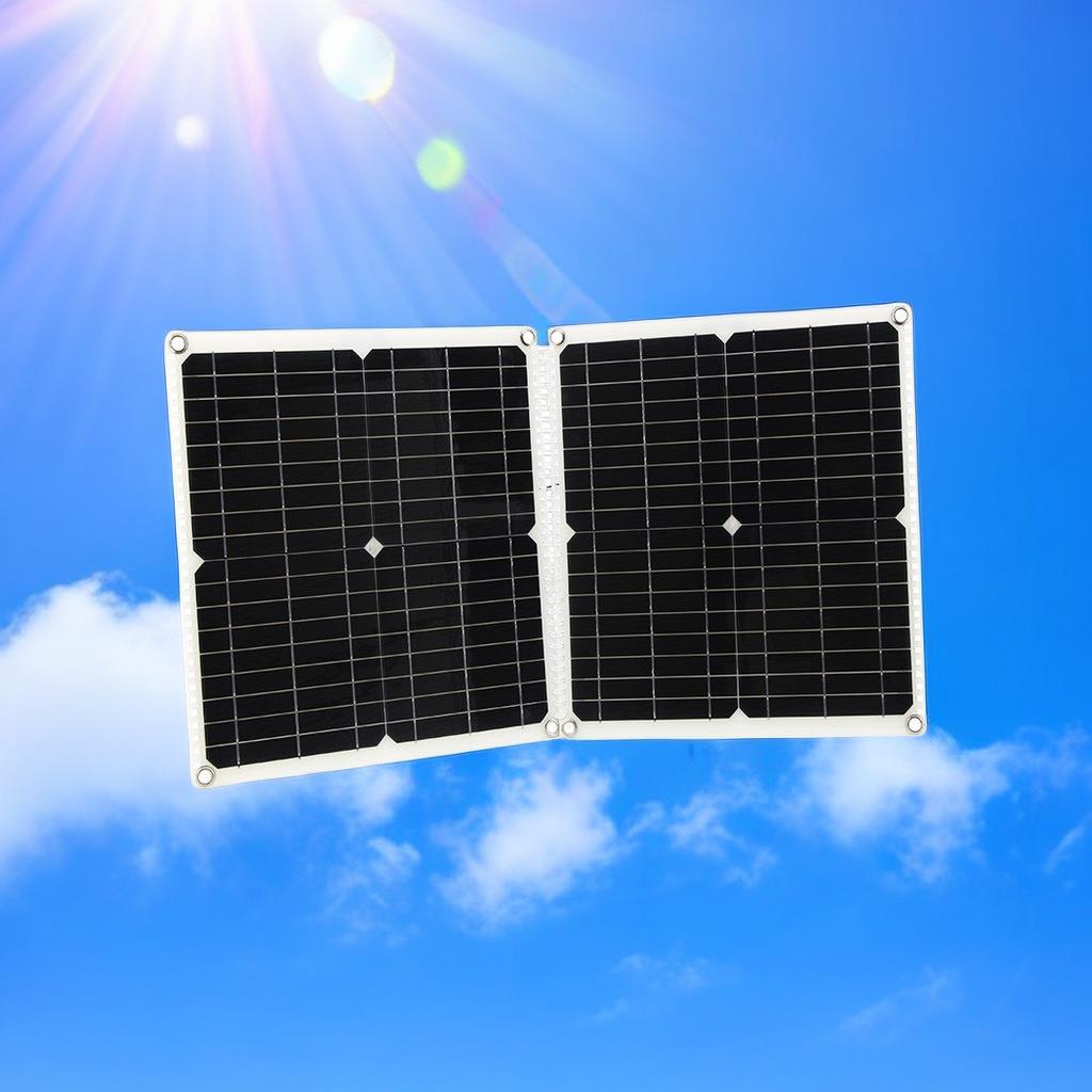 50W太阳能柔性板5V18V24V控制器套装便携式户外太阳能快速充电板