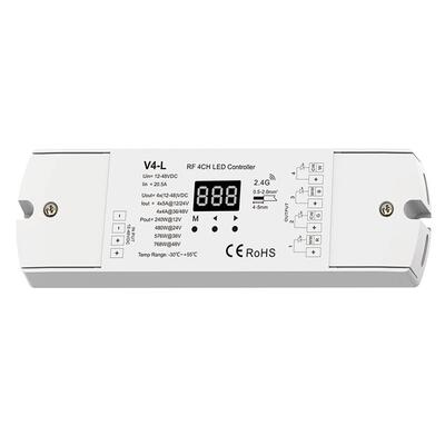 V4-L12-48VDC10动态模式开关渐变RGBW/RGB/CCT/DIM四通道控制器