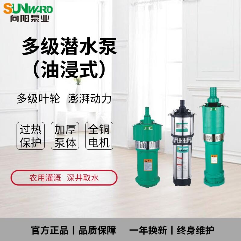 向阳多级潜水泵220V抽水泵大流量高扬程深井泵380V农用灌溉高压泵