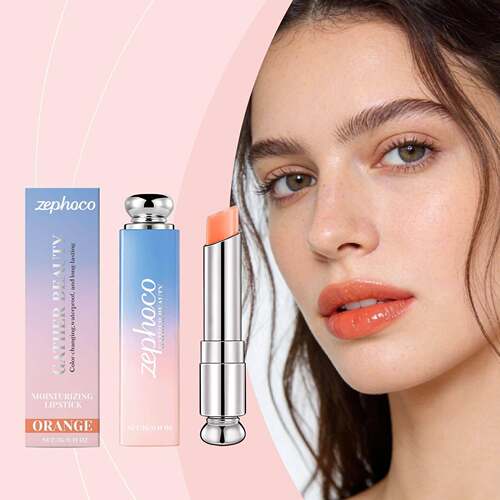 Zephoco Orange Hydrating Color-Changing Lip Balm  Lightweigh