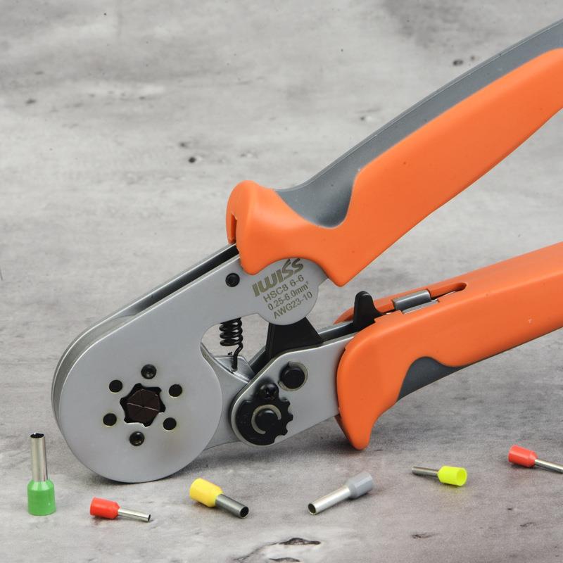 威仕HSC8 6-6 套管式自调压线钳 管型 针型 端子压接钳0.5-6平方