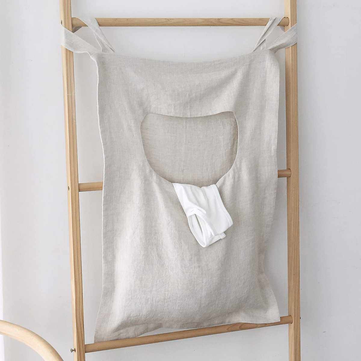 小众设计款棉麻镂空脏衣袋 大容量换洗衣物收纳包杂物整理置物袋