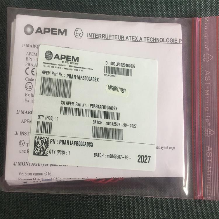 现货 APEM按钮开关 PBAR1AFB000A0SX