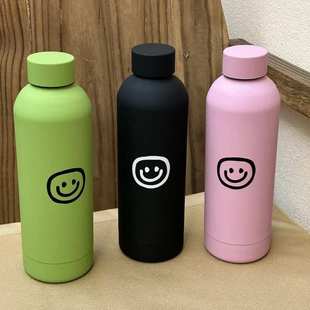 厂家批发 304不锈钢保温杯磨砂黑粉色不锈钢保温瓶情侣随行杯