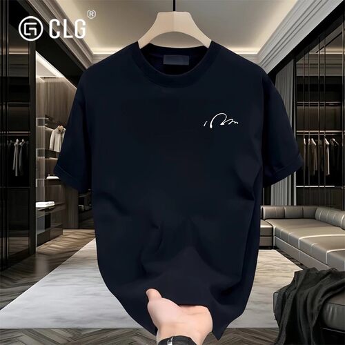 香港CLG潮牌重磅短袖t恤男生春夏季纯棉美式潮流宽松百搭圆领上衣