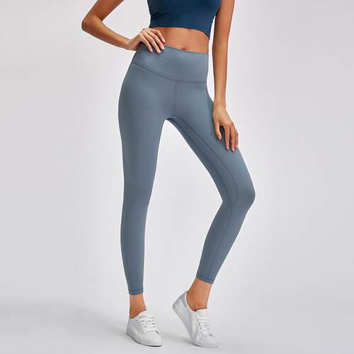 Double sided brushed yoga pants for women, high waisted