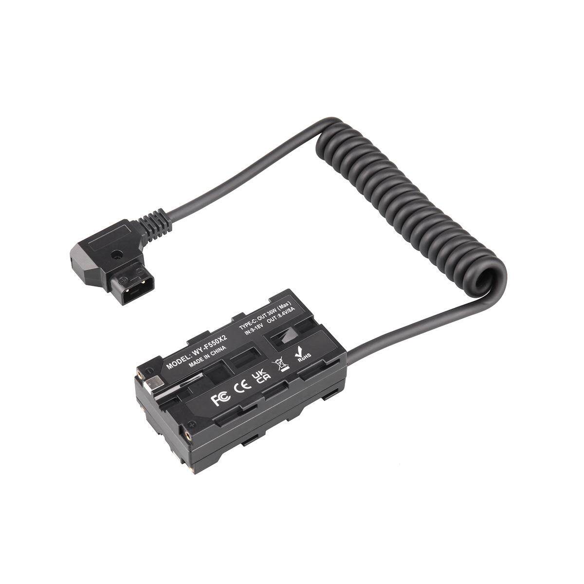 D-TAP V口转NP-F550/F970/F750双面假电池可挂接监视器和无线图传