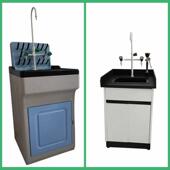 全钢木理化板PPABS生化学手试实验室水槽台XR G01柜小型洗柜台物